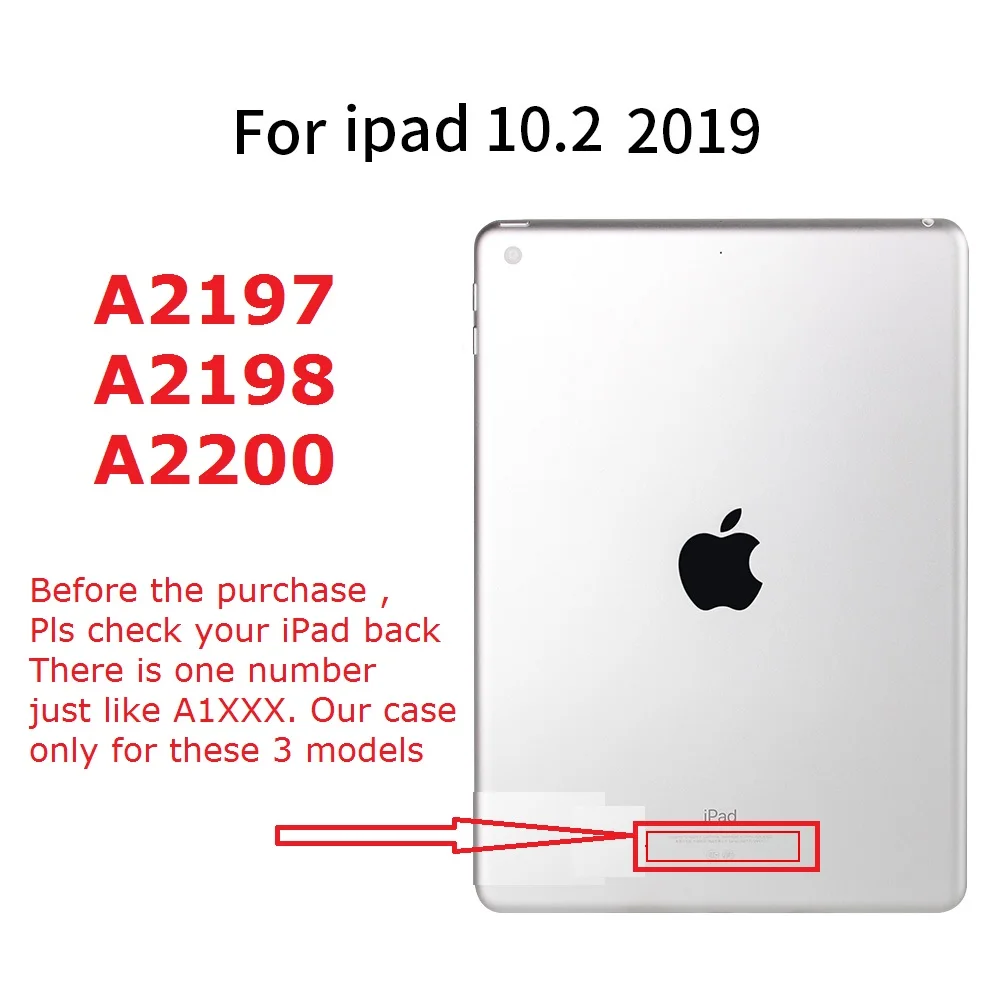 Складной чехол-подставка для iPad 10,2 Чехол Мягкий силиконовый чехол для iPad 7th 10,2 A2197 A2198 защитный чехол