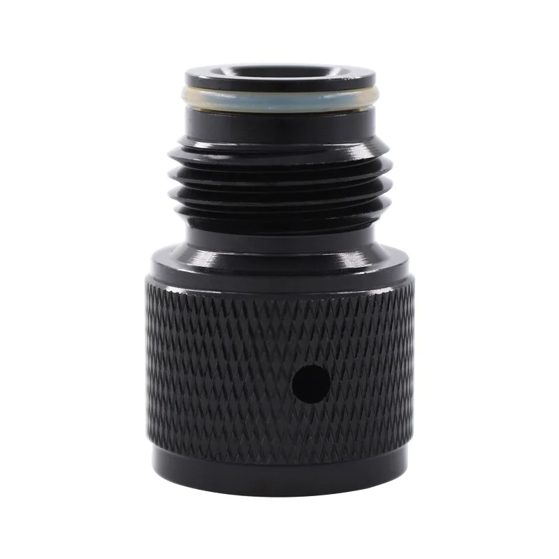 Airsource Prefilled Co2 Cartridge Cylinder to Paintball Tank Thread Adapter Description Image.This Product Can Be Found With The Tag Names 88g co2 adapter, 88g co2 cartridge cylinder, Paintball adapter, Paintball cylinders