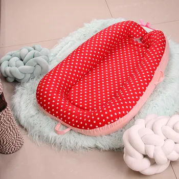 

Newborn Infant Baby Portable Removable And Washable Crib Travel Bed Cartoon Crib