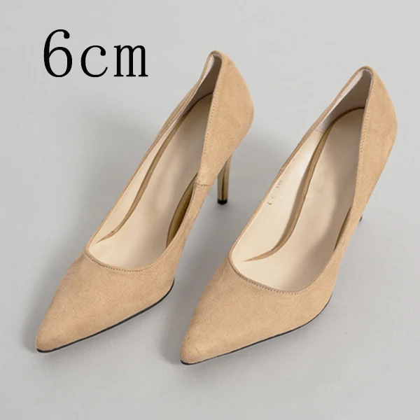 Nude 6cm Pumps Женская обувь на высоком каблуке; женские туфли-лодочки; однотонные брендовые модельные туфли с острым носком без застежки; свадебные туфли; Новинка года - Цвет: Nude 6cm Pumps