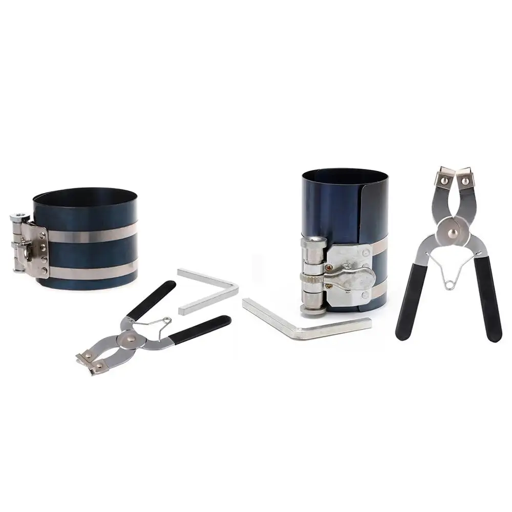 

1 Set Ratchet Style Piston Ring Compressor and Piston Ring Installer Pliers Remover Expander Engine Tool
