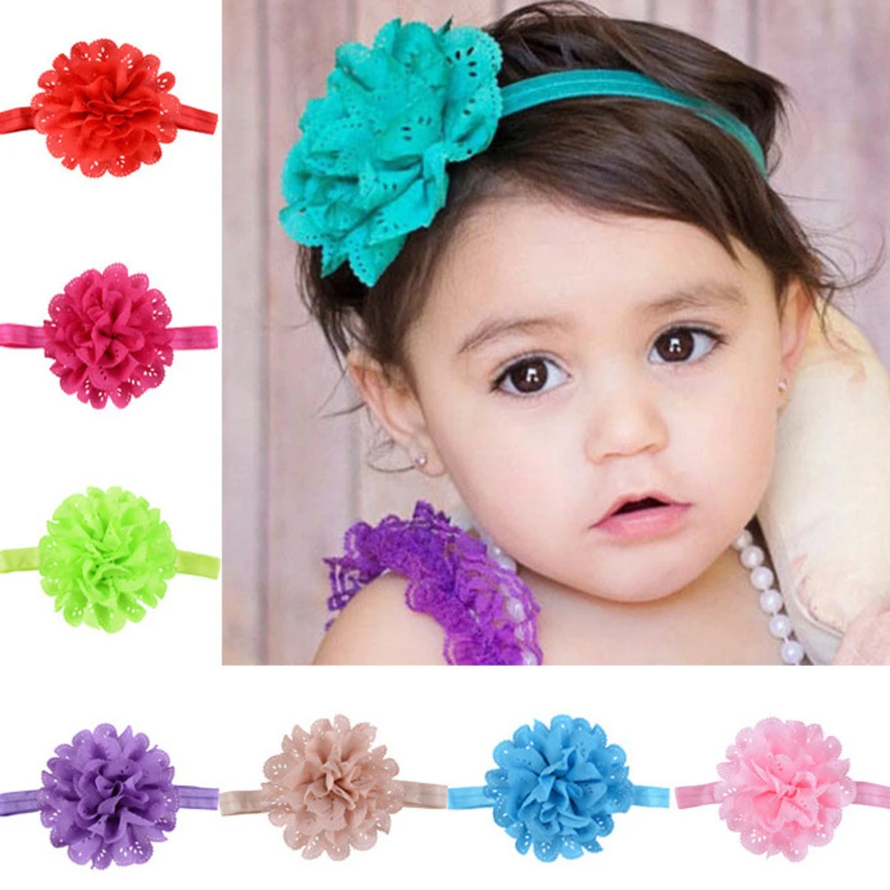 Soft Hair Bandage Band Headband Bow Turban For Newborn Kids Headwear
