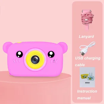 

HD Kid Digital Cute Camera Portable Cute 12MP Clear 2inch Screen Shoot Camera For Child Pink Green!