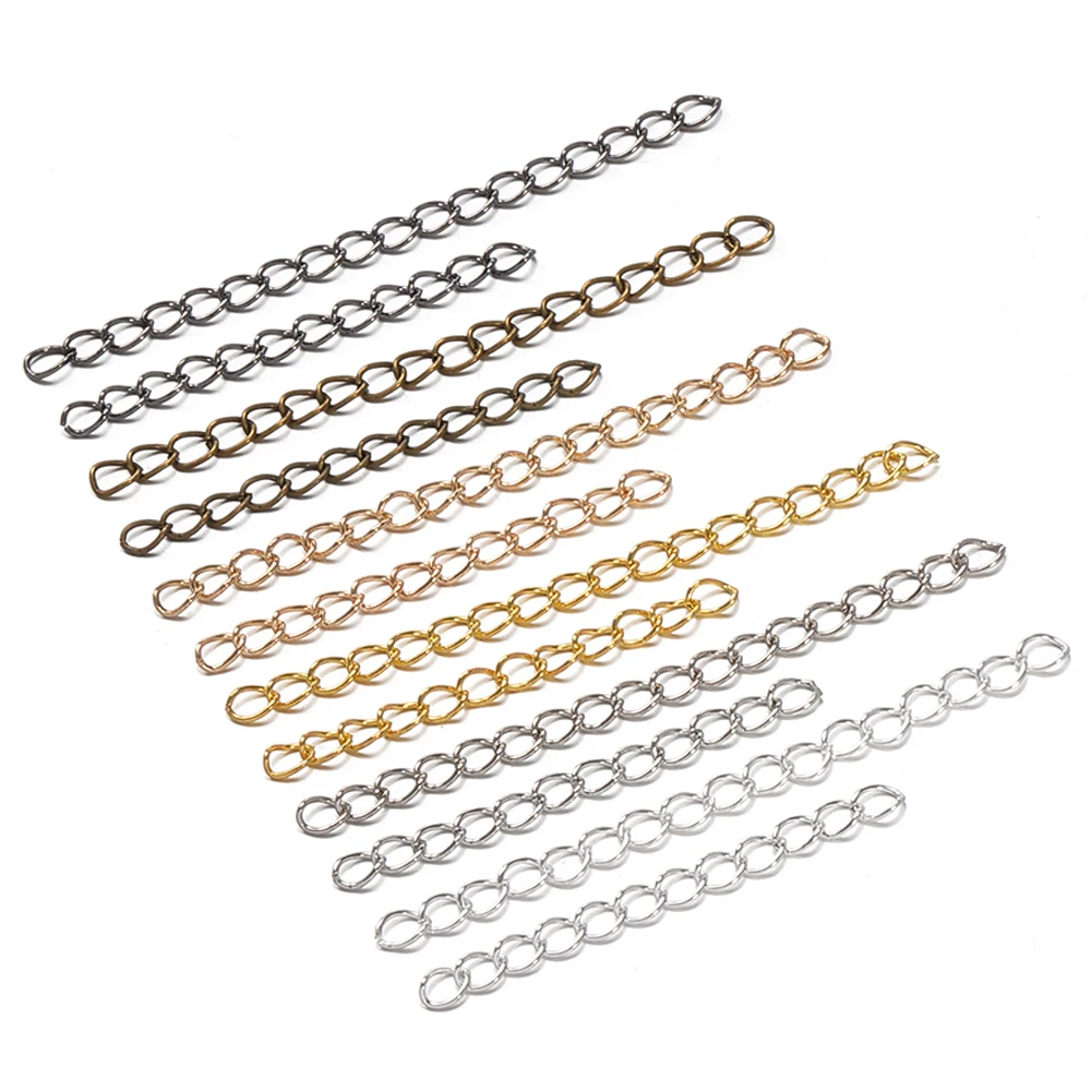 100PCS Necklace Extension Chain Bracelet Extended Tail Extender For DIY Jewelry