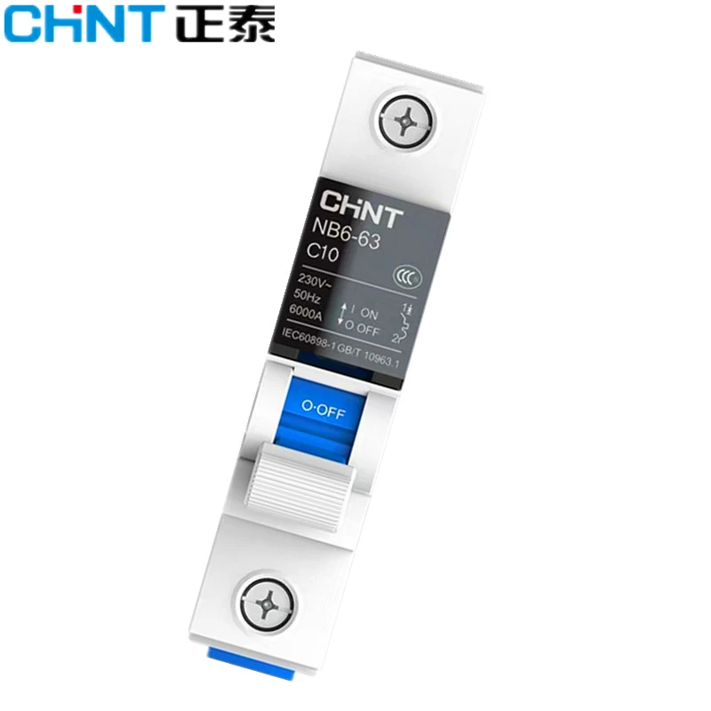 

CHINT interruptor de circuito miniatura protecciуn de sobrecarga TaiChi NB6-63 1P Series interruptor de aire domйstico 10A 16A 2