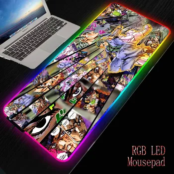 

MRGBEST Anime Jojo Bizarre Adventures Large Computer Gaming RGB Mouse Pad Anti-slip Natural with Locking Edge Table Mat