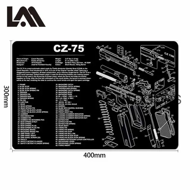 Cz 75 Gen4 Glock Gun Cleaning Rubber Mat Kits Parts Diagram And Instructions Exploded View Mat Mouse Pad Walther Ppq Hk P2000 Hunting Gun Accessories Aliexpress