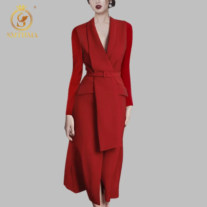 Элегантное Деловое платье Vestido Da Festa Новинка 2021 года Сезон осень зима Корейский