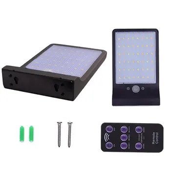 

48 LEDS Remote Control 450LM Solar Lamp Human Body Induction Wall Light 3 Models Outdoor Garden Yard Path Lamps