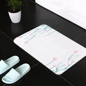 

New Floor Mat Foot Pad Green Plants Kieselguhr Floor Mat Anti-Skid Floor Mat Bathroom Ground Mat Hardwear Kitchen Door Mat