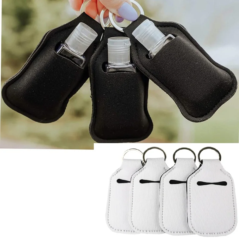 100pcs-lot-white-and-black-keychain-holder-with-bottle-18-Style-fast-shipping