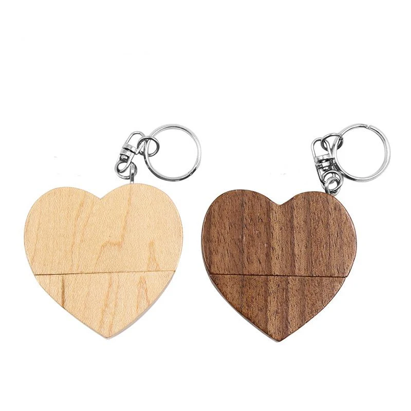 

pendrive wooden Heart style USB Flash Drive 2.0 64GB 32GB 16GB 4GB U Disk photography wedding gifts pen drive 128gb