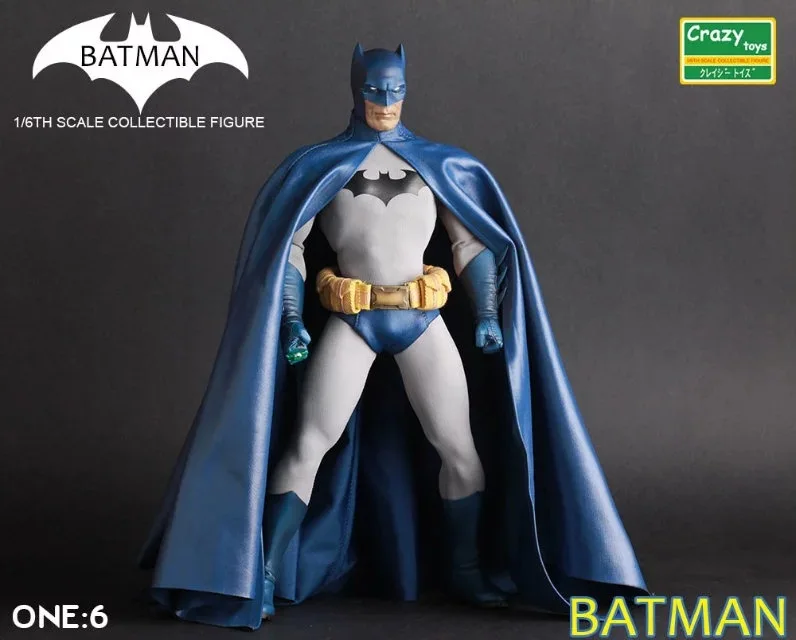 Action Figure Real Clothes 12" 30cm Crazy Toys Batman 1/6th Scale Collectible TWO Colors - Цвет: Blue
