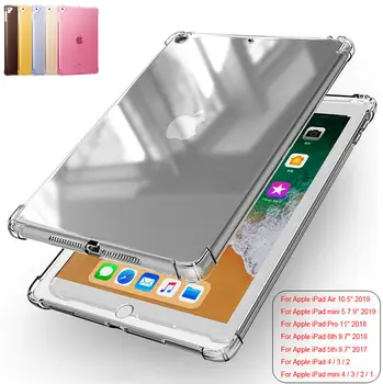 

For Apple iPad Air 2 9.7 inch Clear Case Bumper Soft TPU Transparent Back Tablet Shockproof Cover For iPad 6 A1566 A1567