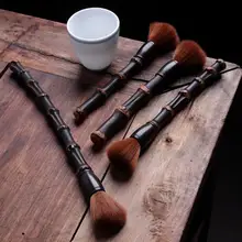 Черная бамбуковая корень щетка для чайника китайская кунг-фу чайная щетка аксессуары для чайной церемонии