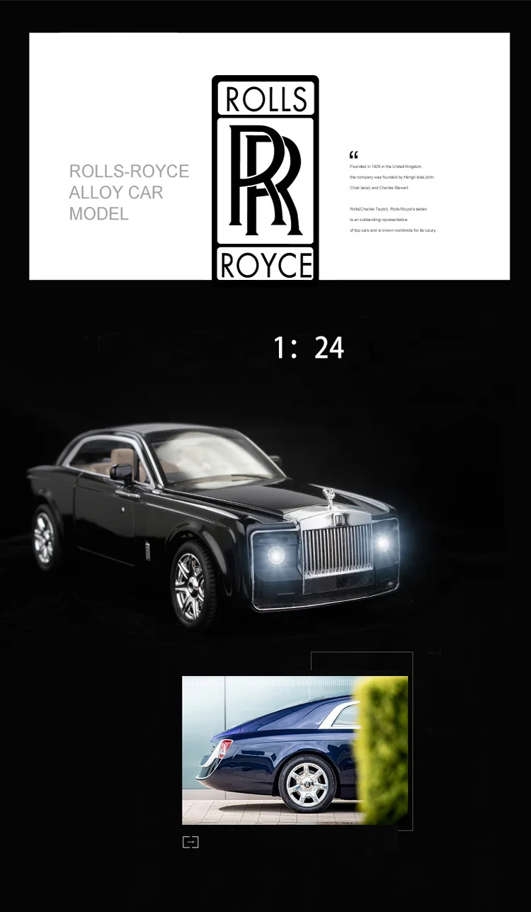 Горячий масштаб 1:32 колеса литая под давлением машина Rolls-Royce Sweptail металлическая модель с светильник и звуком вытяните назад автомобиль игрушки коллекция