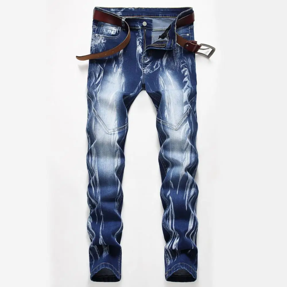 Vintage Patch Slim Denim Jeans 