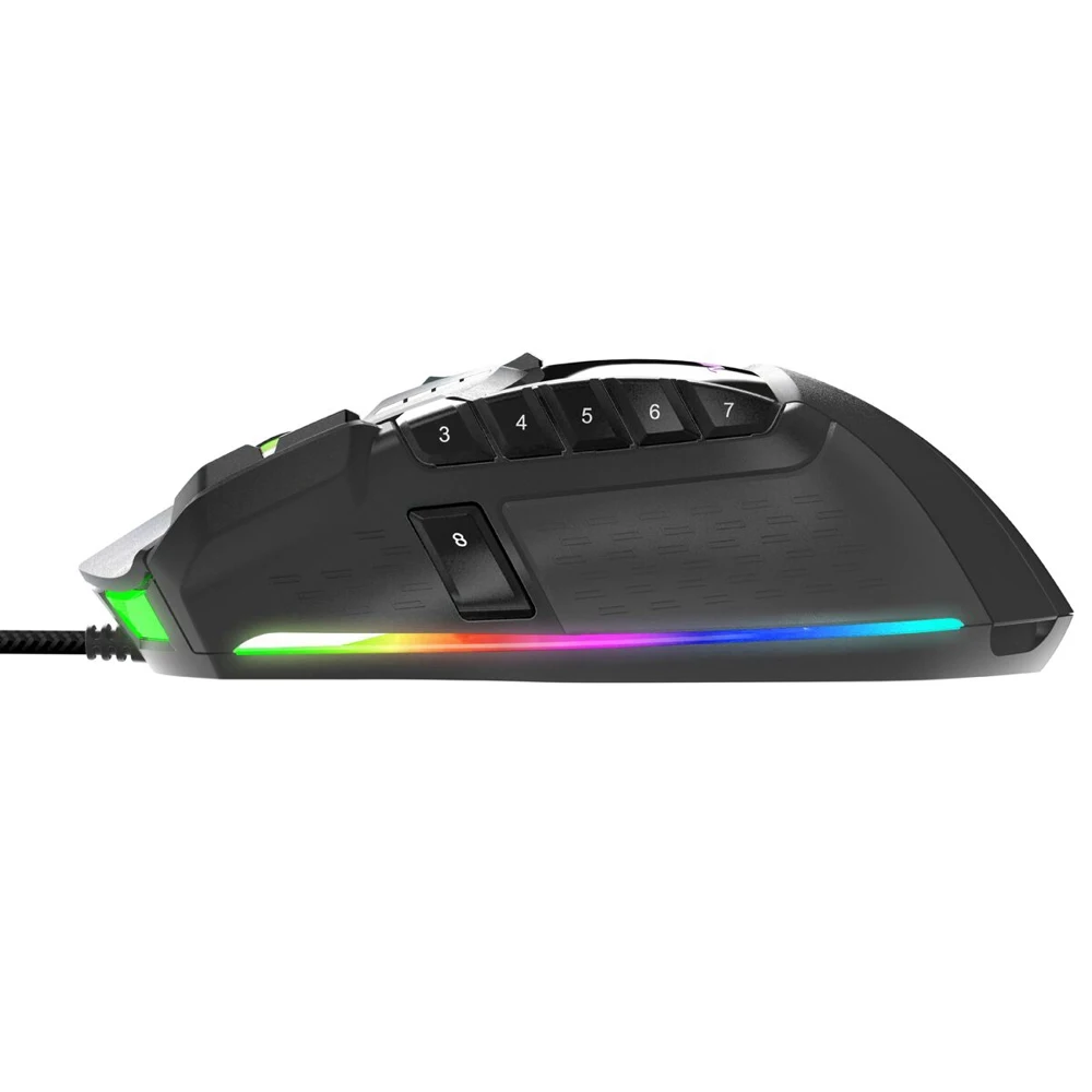 Мышь Patriot Viper V570 Blackout Edition PV570LUXWAK лазерная, 12000 dpi, подсветка RGB цвет: черный