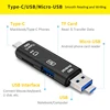 Ginsley Type C&MicroUSB & USB 3 In 1 OTG Card Reader High-speed Universal OTG TF/USB for Android Computer Extension Headers ► Photo 2/6