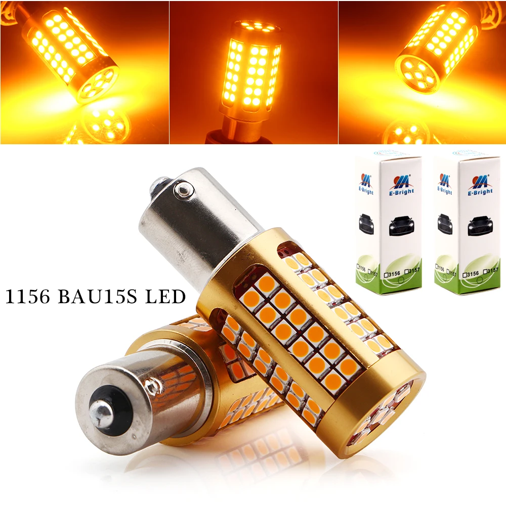 2X безотказный светодиодный светильник Canbus 3030 78 SMD светодиодный указатель поворота 1156 P21W BA15S PY21W BAU15S DC12V янтарные автомобильные тормозные огни
