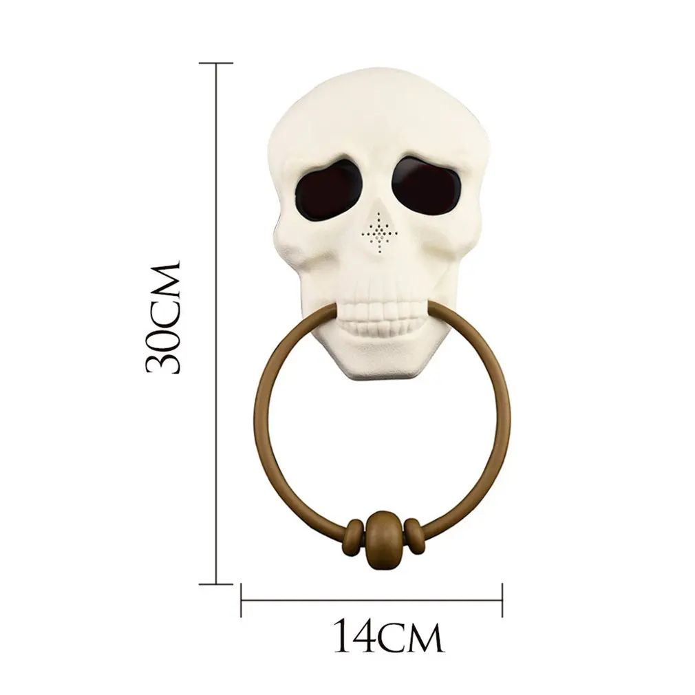 

Animated Scary Skeleton Door Bell Doorbell Eye Light Sound Halloween Prop Scary Spooky Sound Halloween Decoration Bell