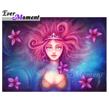 

Ever Moment Diamond Painting Cartoon Girl Mermaid Full Square Mosaic DIY Handicrafts Paintings On Canvas Children Gifts 4Y1353