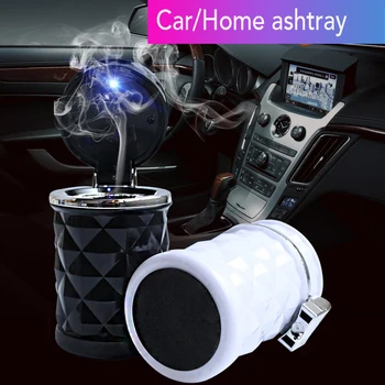 

Portable LED Light Car Ashtray Universal Cigarette Cylinder Holder Auto Accessories