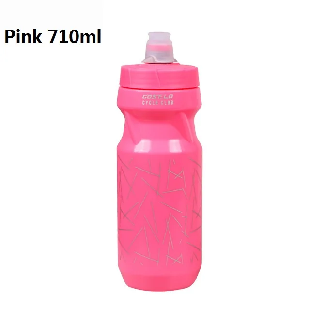 Pink 710ml Costelo наружная Спортивная Бутылка велосипед бутылка для воды для велосипеда Чашка велоезда по дорогам на MTB клуб путешествия бутылки держатель клетки - Цвет: Pink 710ml
