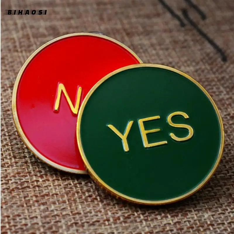 Sí/No conmemorativa lacado placa de Metal moneda de cobre de artesanías para la toma de decisiones, la adivinación juego moneda nuevo desafío moneda