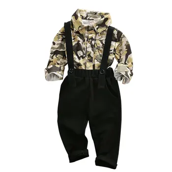 

Autumn Gentleman kids Baby Boys Infant Long Sleeve Romper Jumpsuit Bodysuit Bib Pants Cotton Clothes Outfit Sets