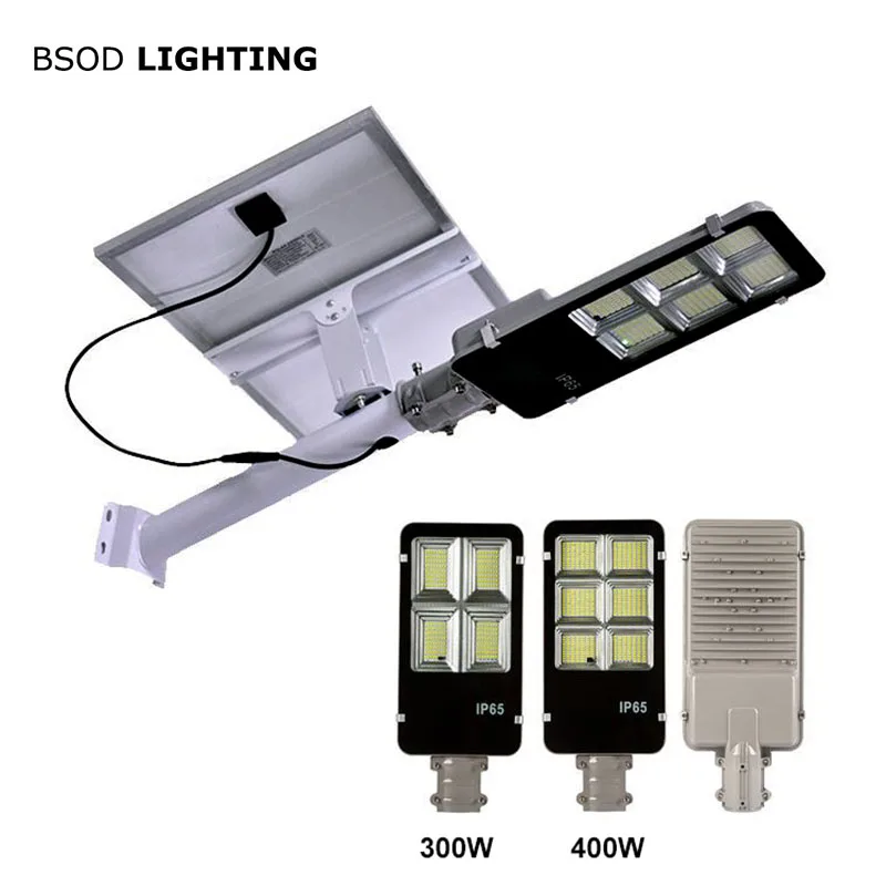 Solar Led Light 300W 400W Luz Solar Waterproof Garden Lights Outdoor with Remote Controller Solar Sreet Light Jardin Road Park mppt boost solar charge of controller 24v 36v 48v 60v 72v voltage of boost charging controller of 300w 400w can be set