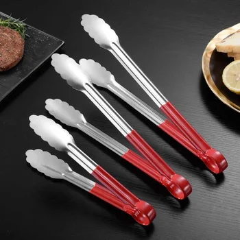 

1pcs Stainless Steel BBQ Grilling Tong Salad Bread Serving Tong Non-Stick Kitchen Barbecue Grilling Cooking Tong Supplies