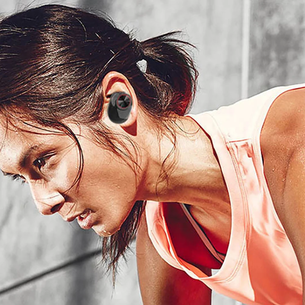 Мини Bluetooth 5,0 беспроводные наушники стерео водонепроницаемые спортивные наушники с микрофоном