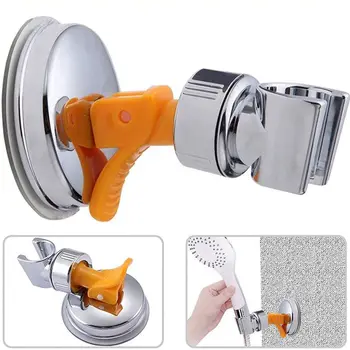 

Adjustable Shower Head Holder Chrome Bathroom Wall Mounted Suction Mount Bracket