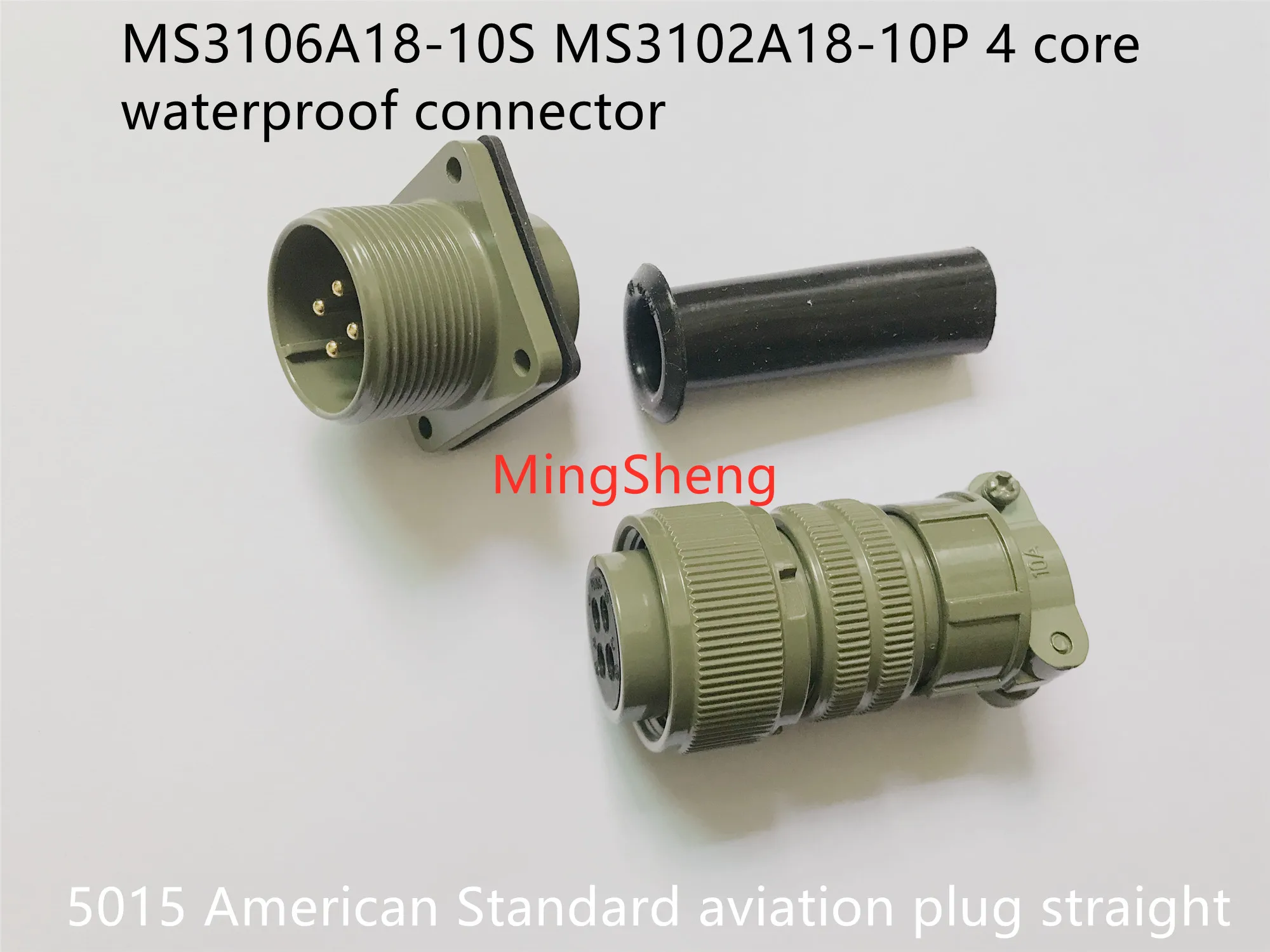 

Original new 100% 5015 American Standard aviation plug straight MS3106A18-10S MS3102A18-10P 4 core waterproof connector