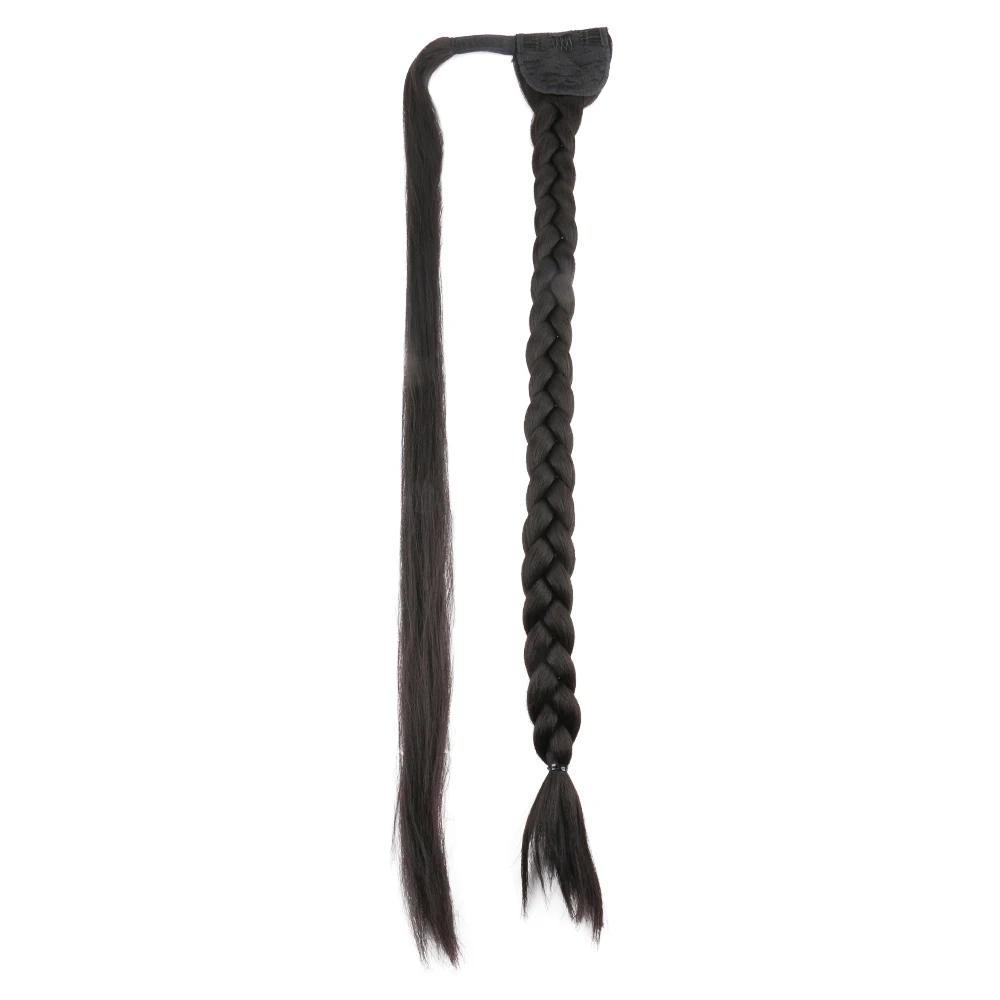 Jumbo Pre Braided Ponytail 90cm 36inch Long Black Brown Burgundy Blonde Ombre Color Wrap Around Box Braids