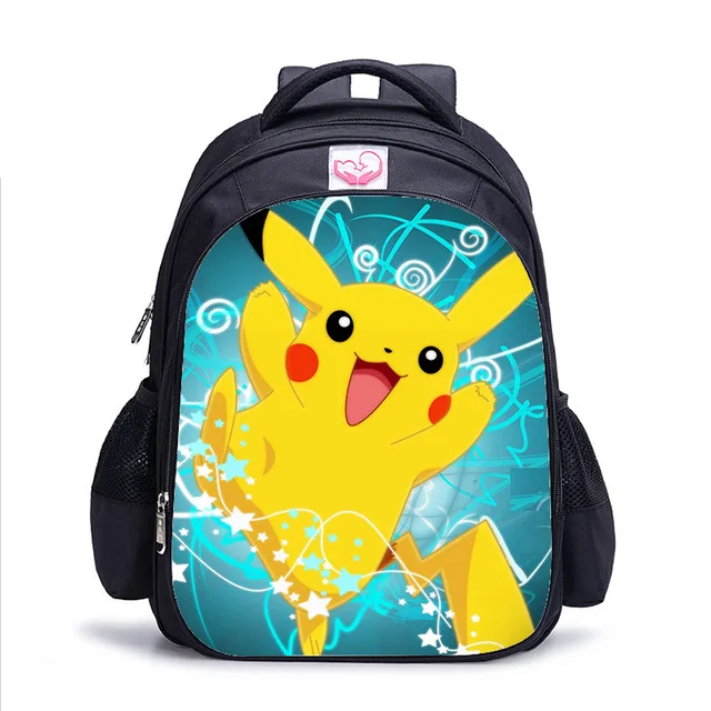 2 шт./компл. аниме рюкзак Pokemon Monster школьная сумка Ash Ketchum/Pikachu школьные сумки Девочки Мальчики портфель детский рюкзак для книг - Цвет: photo color