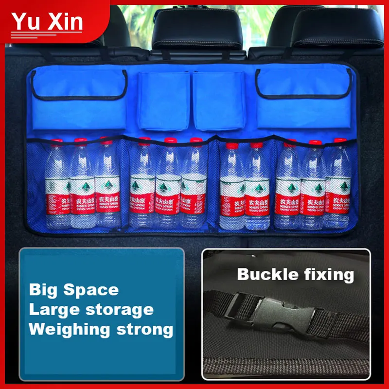 

1PC Car Trunk Organizer Backseat Storage Bag High Capacity Adjustable Auto Seat Back Oxford Cloth Organizers Universal Multi-use