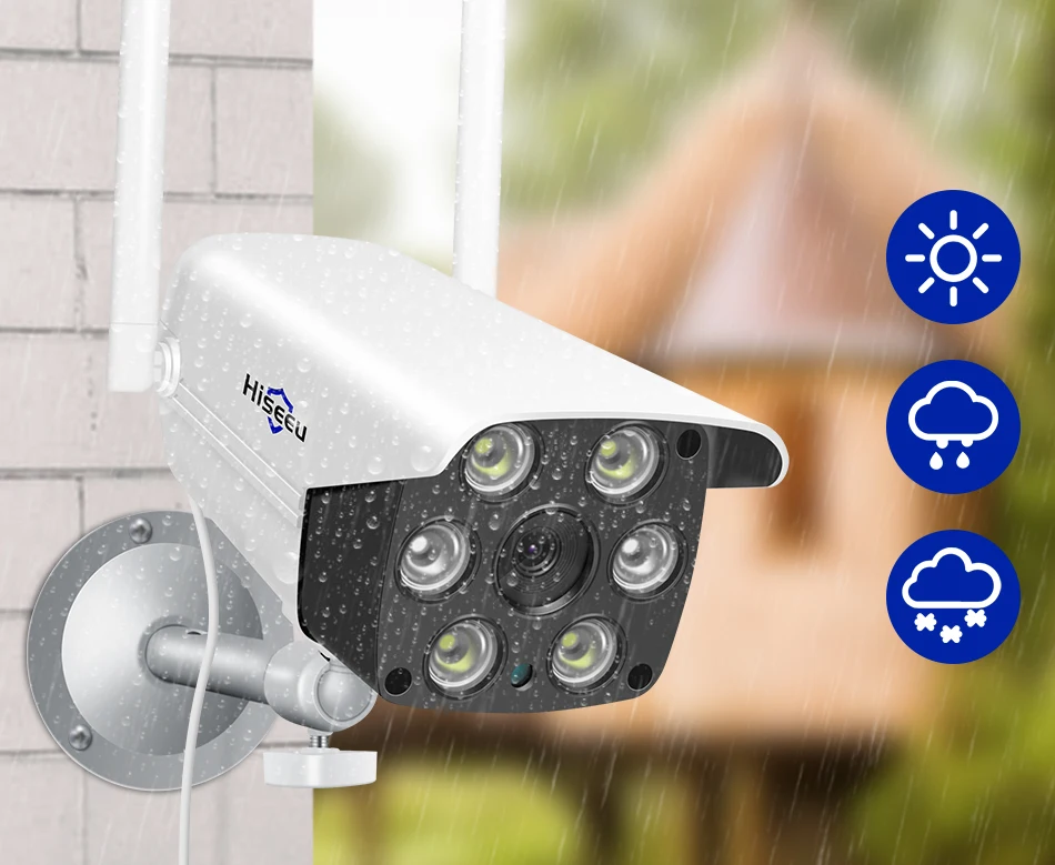 Hiseeu 4MP 2MP IP камера wifi 1080P беспроводная наружная Водонепроницаемая цилиндрическая камера цветная камера ночного видения безопасности P2P Onvif