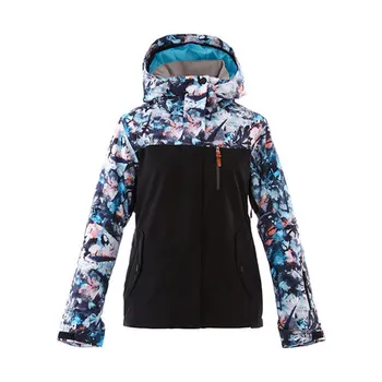 

2019 GSOU SNOW Hooded Women Ski Jacket Snowboard Clothing Windproof Waterproof Outdoor Sport Wear Skiing Female Coat Thicken New