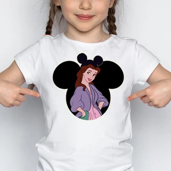 

kids cute princess T shirt Cartoon Mouse Printed Fashion Mouse T-Shirt Mouse Ear Shirt children Tee Hipster baby TShirt