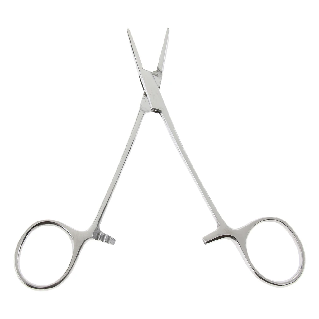 Clamp Stainless Steel Pet Medical Pet Pliers Holder Hemostatic Forceps Tweezers Straight / Curved For Pet Hair Puller