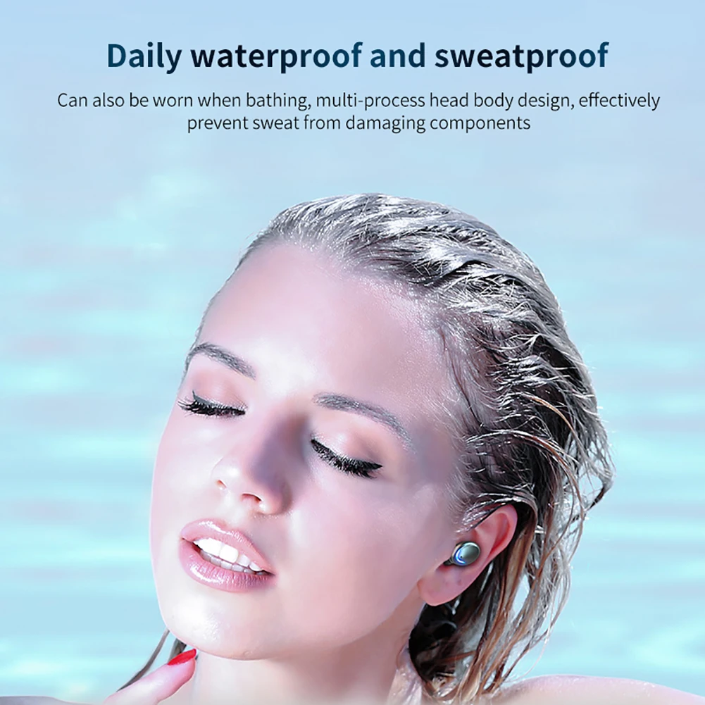 9D Stereo TWS Bluetooth 5 0 Earphones Wireless Sports Earbuds Earphone Headsets with Mic Charging Case 2020 Hot Sales Waterproof