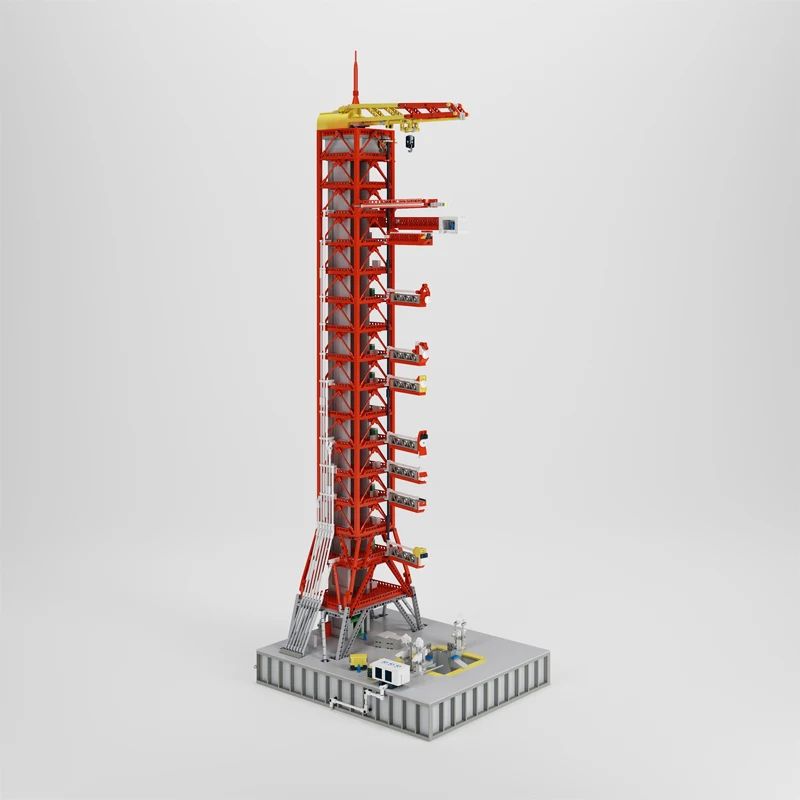Космическая Серия Apollo Saturn V Запуск пупочная башня для 21309 Technic строительные блоки