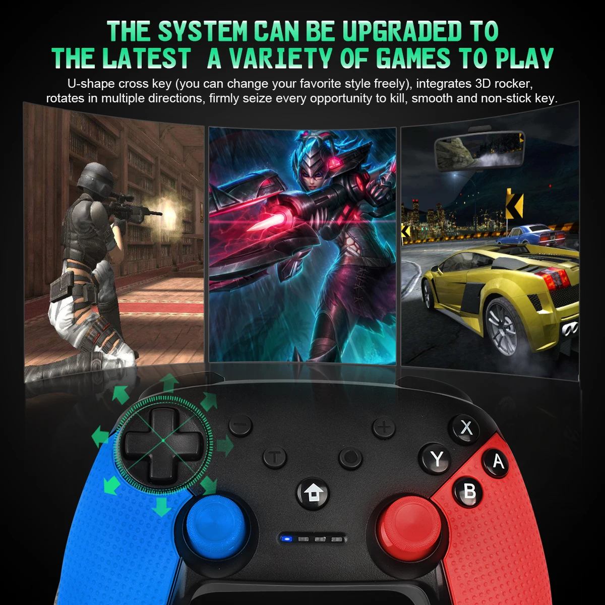 For Nintendo Switch Pro Controller Wireless Controller Gaming Gamepads Remote Joysticks Wireless Accessories Games ,Windows PC