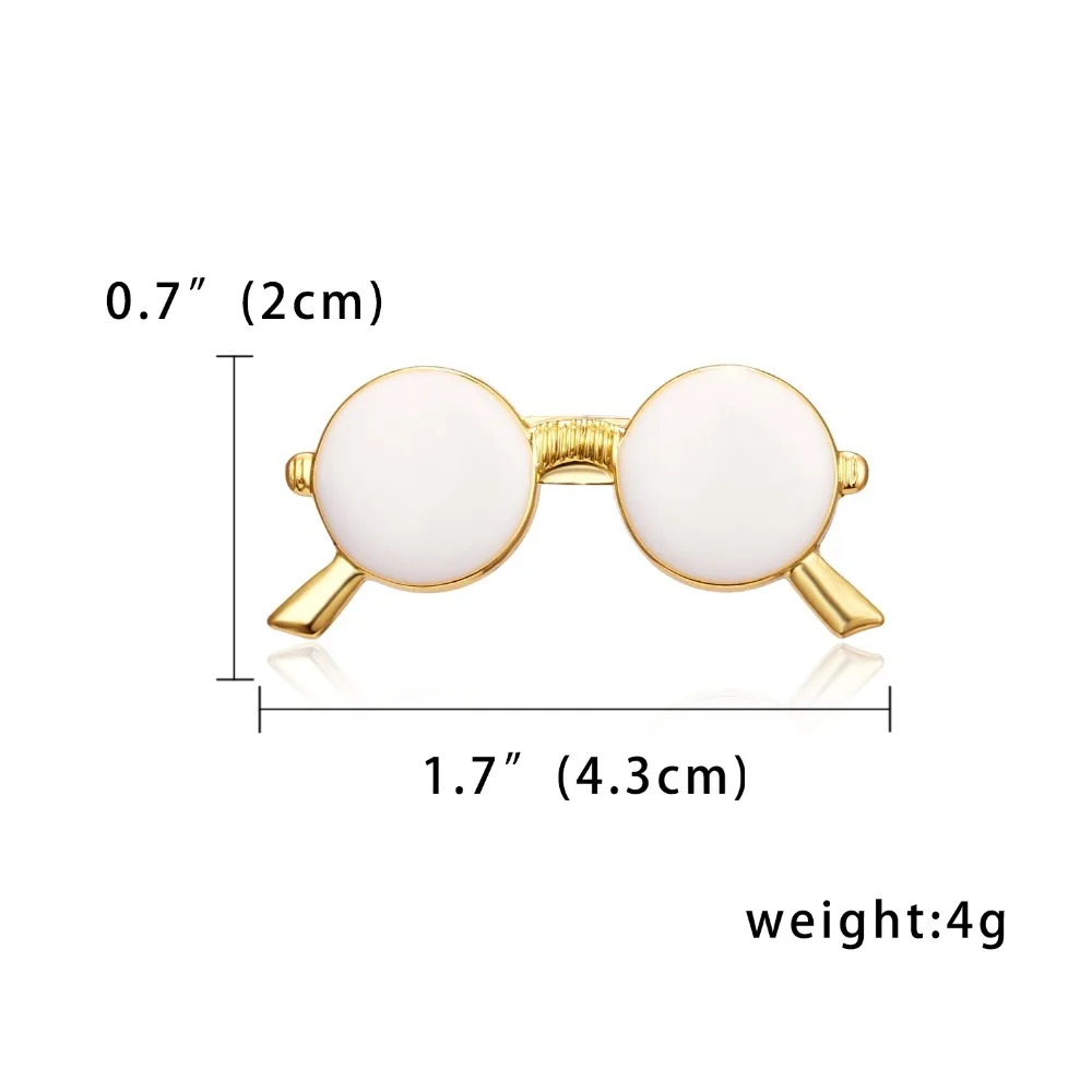 Fashion Glasses Sunglasses Frame Openwork Scissor Badge Small Brooch Pin Suit Dress Shirt Collar Women Men Clothing Accessories