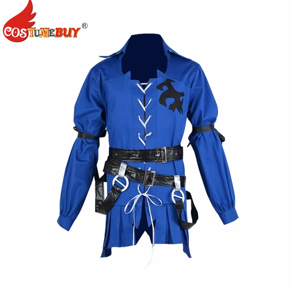 

CostumeBuy Game Final Fantasy XIV Cosplay Estinien costume Blue Coat custom made Halloween Carnival Cosplay Outfits