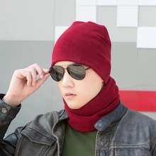 Мужская шапка шарф набор легкий складной ветрозащитный Эластичный теплый головной убор шеи Теплый Открытый Осень Зима головной убор