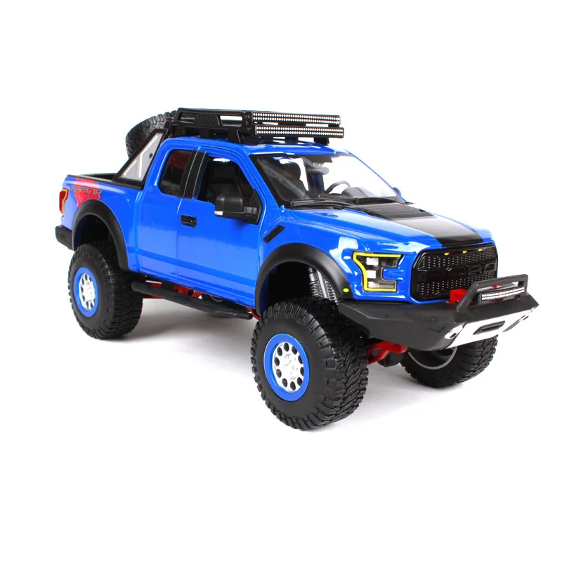 Высокое качество 1:24 Ford F150 звукосниматель Раптора сплава Модель автомобиля, коллекция моделирования и подарочный металлический внедорожный модель