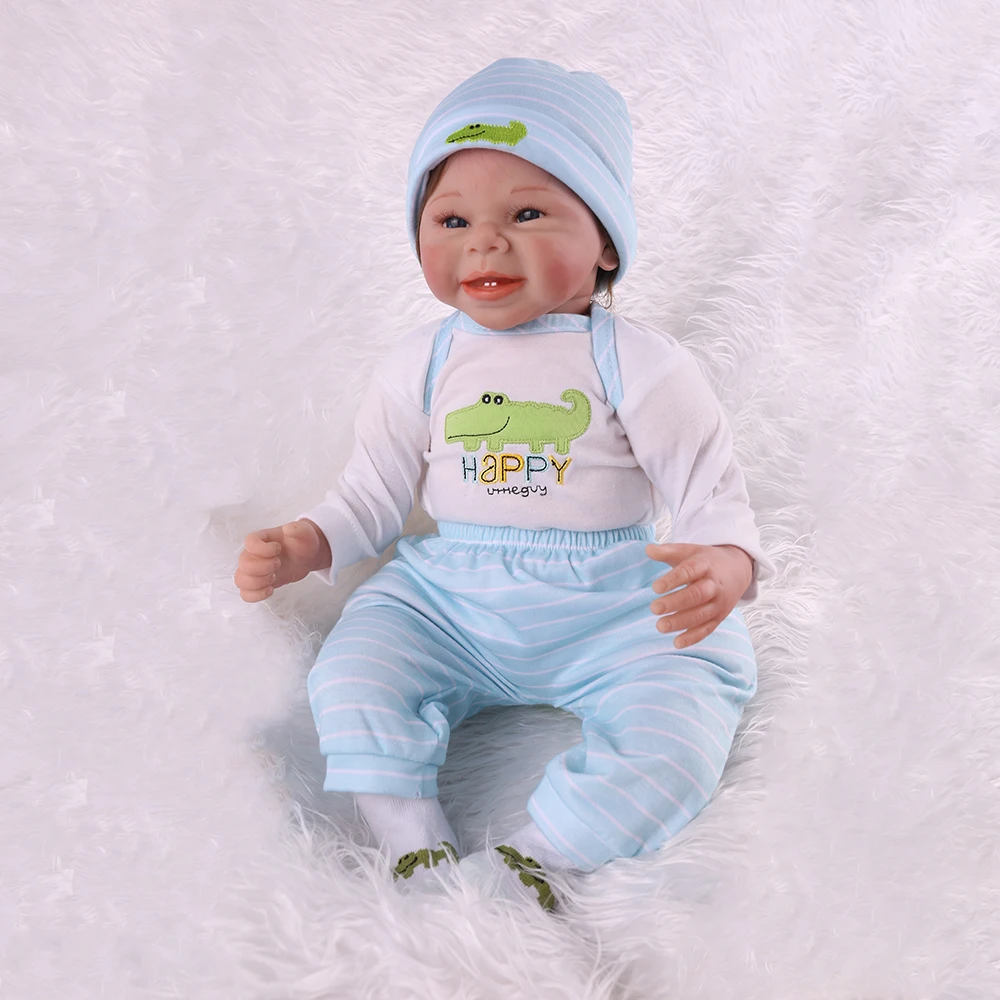 1 шт. соска и 2" 55 см 3/4 силиконовые reborn куклы Bebe girl boy reborn поддельные reborn Интерактивная кукла-Пупс образовательные куклы для детей подарочная игрушка